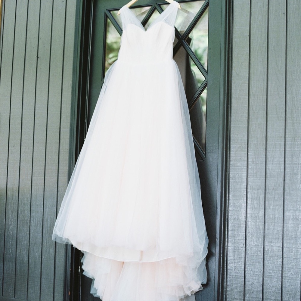 Size 12 Wedtoo blush tulle gown - Picture 2 of 4